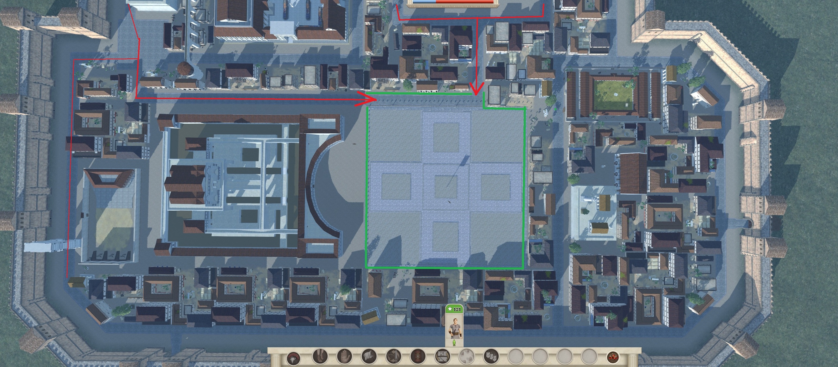 Total War: ROME REMASTERED Defense Guide for Romans and Greeks Strategy - City Level 4 square Layout vs City Level 5 square Layout - 9518087