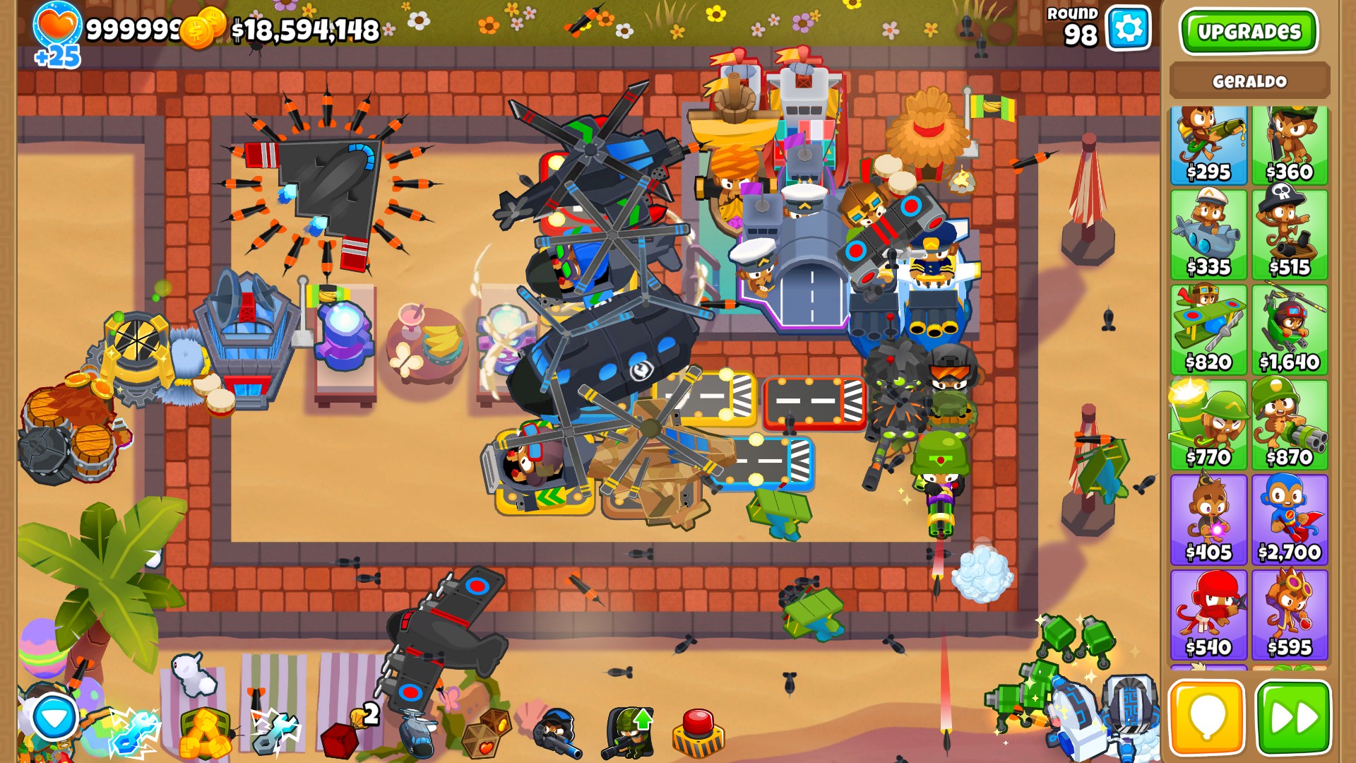 Bloons TD 6 Geraldo Tier Specials + Tower Details & Upgrade - Effects for Military Towers - AAD2CC9