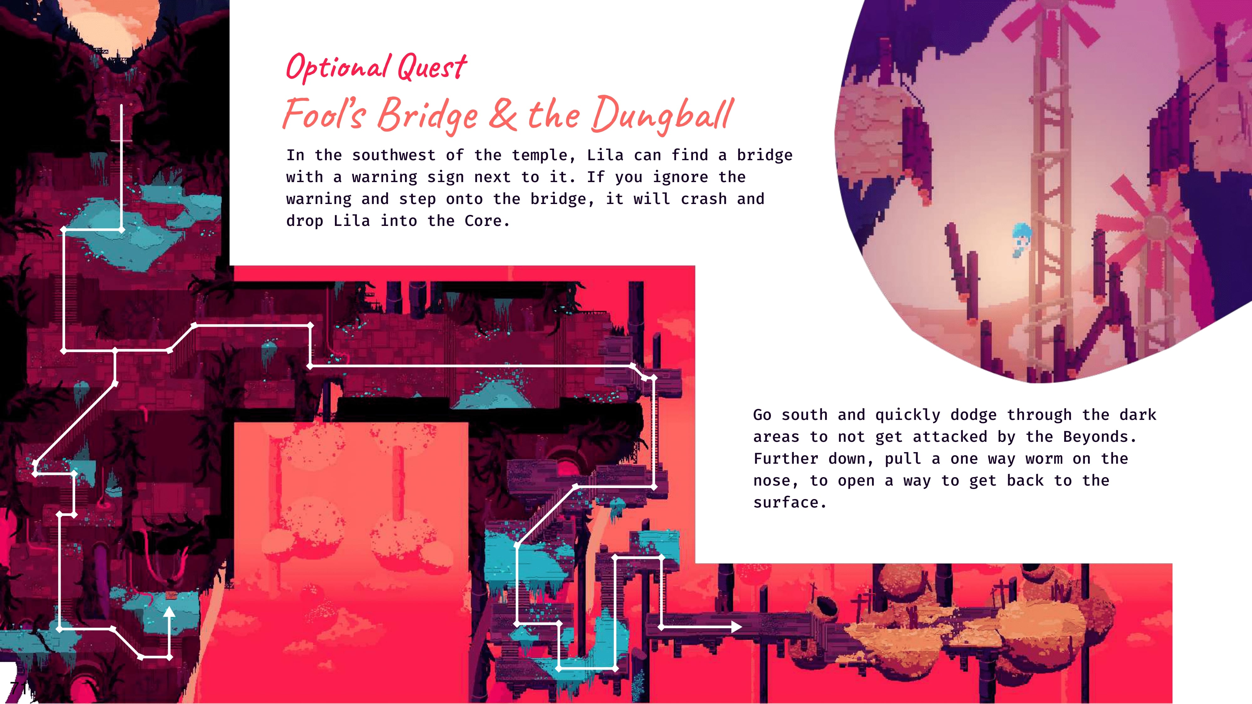 Lila’s Sky Ark Official Strategy Guide & Walkthrough - Optional Quests: Fool's Bridge & Dark Mountain - 97B849C