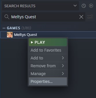 Meltys Quest How to Enable Steam Overlay - How to Enable Steam Overlay - 5AE0E14