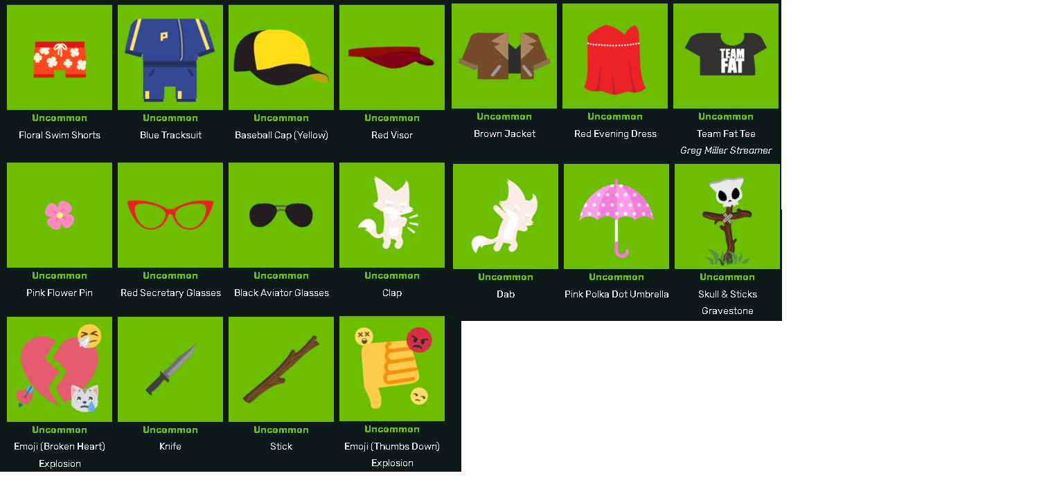 Super Animal Royale Item Customization + Level Up Random Drop - Skins, Items you can get for every level up - 41D8071