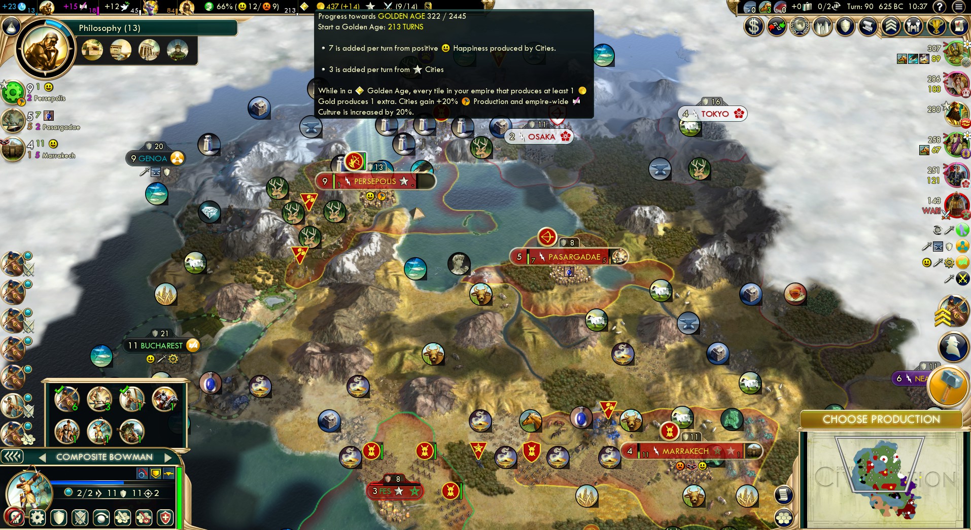 Sid Meier's Civilization V How to play Persia with the Vox Populi - Strategy Guide - Unique Ability: Achaemenid Legacy - 5C57B3D