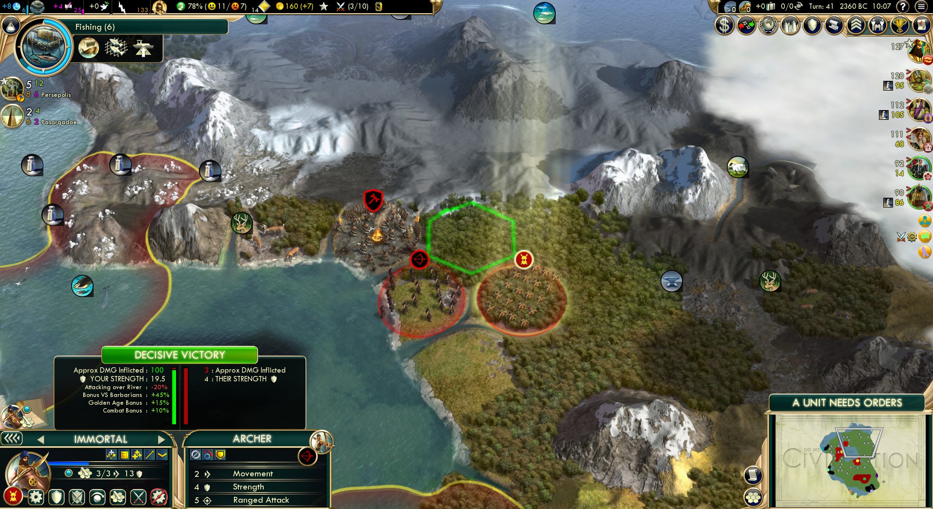 Sid Meier's Civilization V How to play Persia with the Vox Populi - Strategy Guide - Purging Persepolis: Counter Strategies - B013853