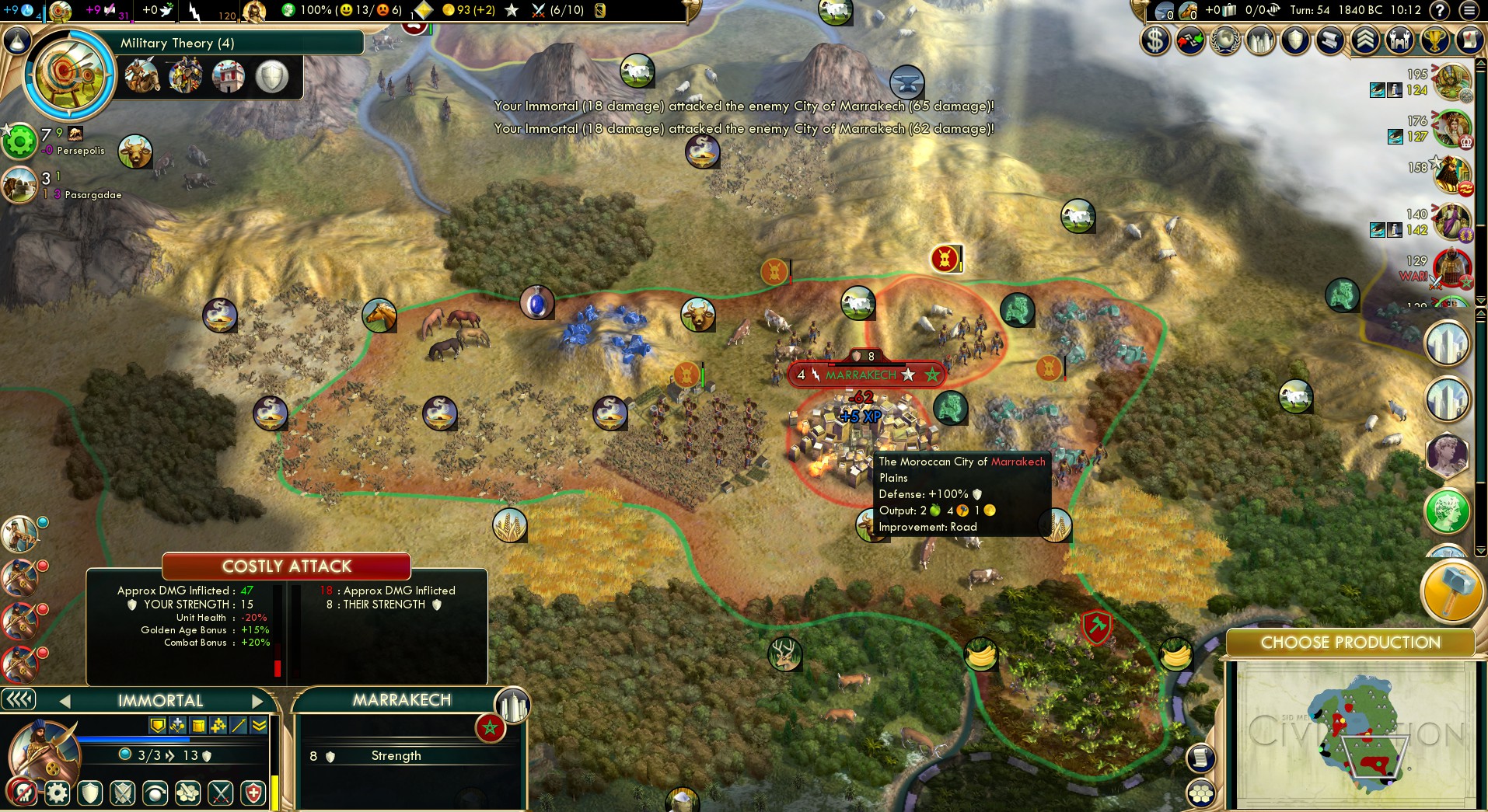 Sid Meier's Civilization V How to play Persia with the Vox Populi - Strategy Guide - Unique Unit: The Immortal - 75CA4F8