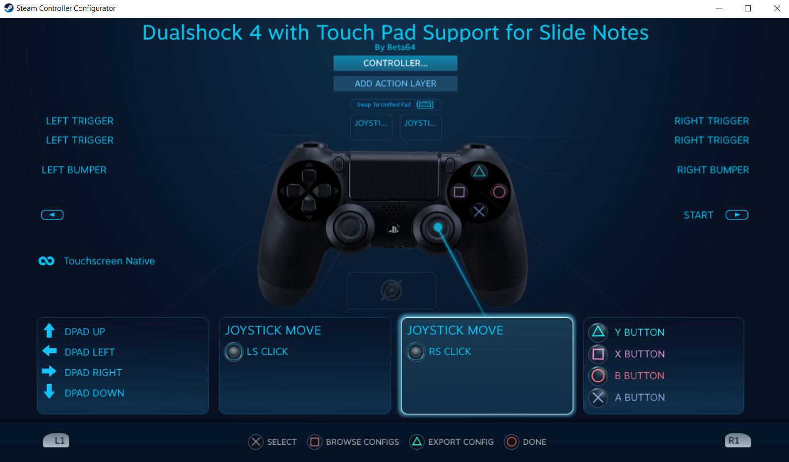 Hatsune Miku: Project DIVA Mega Mix+ How to use DS4 Touch Pad for Slide Notes - Controller Config - How To Select The Correct Controller Configuration - 615C474