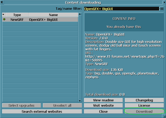 OpenTTD How to Make UI ridiculously large or Larger User Interface - Larger User Interface - 19C5F8B