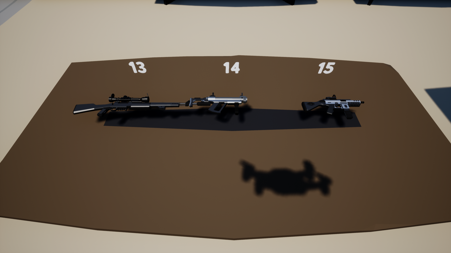 Perfect Heist 2 Level Editor Weapon Variant Selection - Weapons 13, 14, 15. - 22DA5FF