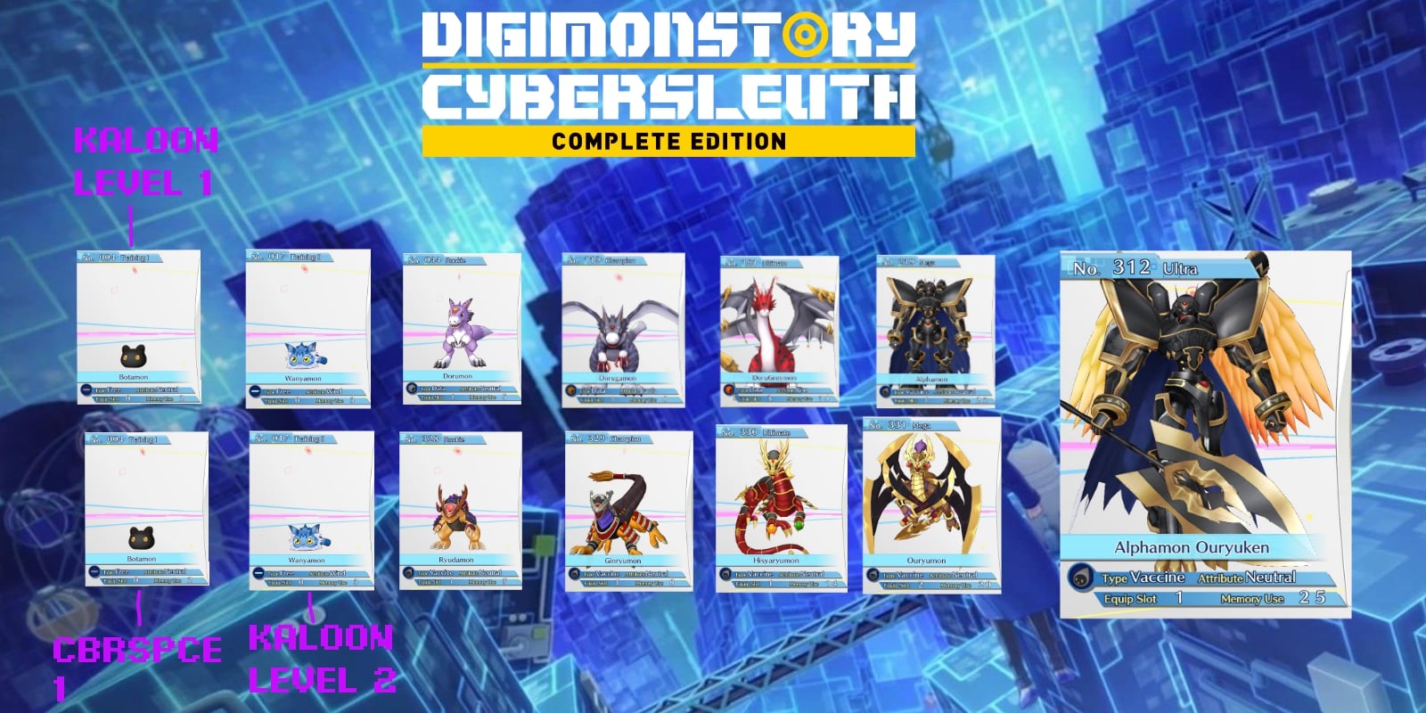Digimon Story Cyber Sleuth: Complete Edition King Willex's Royal Knights - Alphamon. - E6C3C27