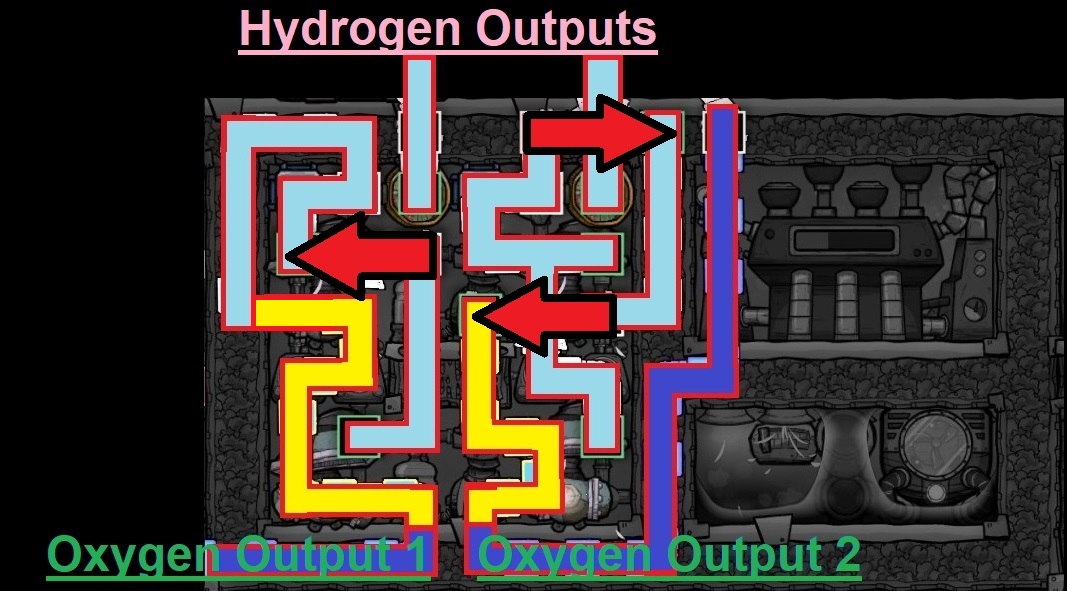 Oxygen Not Included Basic Layout for Air Conditioning Plant - Gas Pipes Layout - 273DCAD
