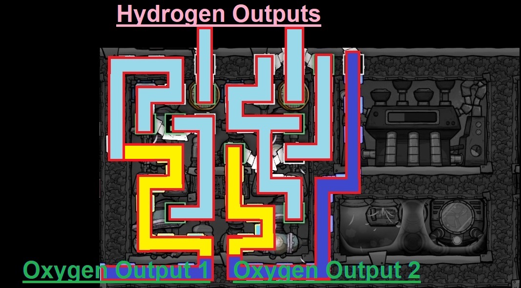 Oxygen Not Included Basic Layout for Air Conditioning Plant - Gas Pipes Layout - F0088B7