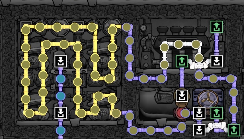 Oxygen Not Included Basic Layout for Air Conditioning Plant - Piping Layout - 930A4EF