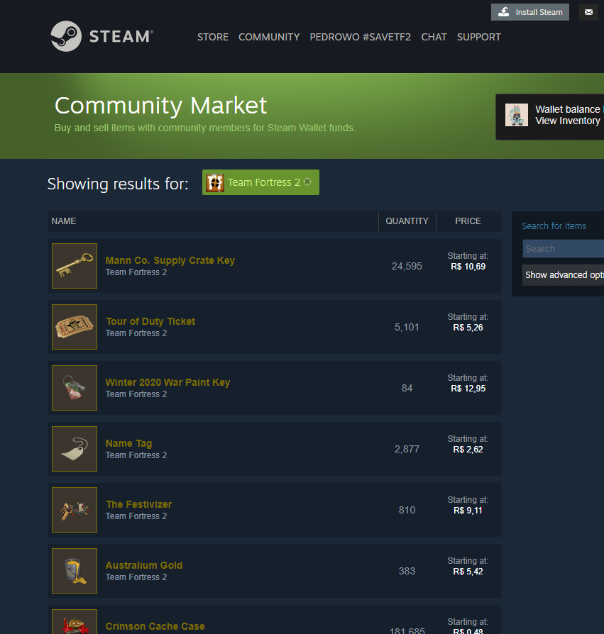 Team Fortress 2 How to skip and go to a certain page in the steam community market? - Tutorial - ADF538B
