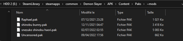 Demon Slayer -Kimetsu no Yaiba- The Hinokami Chronicles How to Install Mods in Game Tutorial - 2 - Put your mods into your folders - 6619256