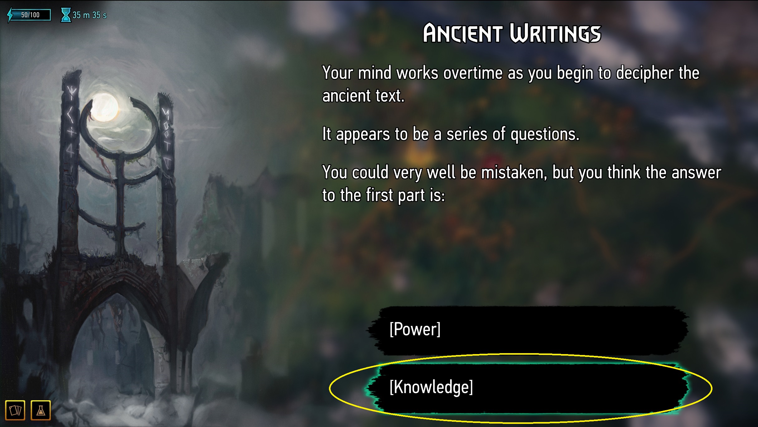 GWENT: Rogue Mage (Single-Player Expansion) Ancient Writings Event Guide - First question - 46FCAA2