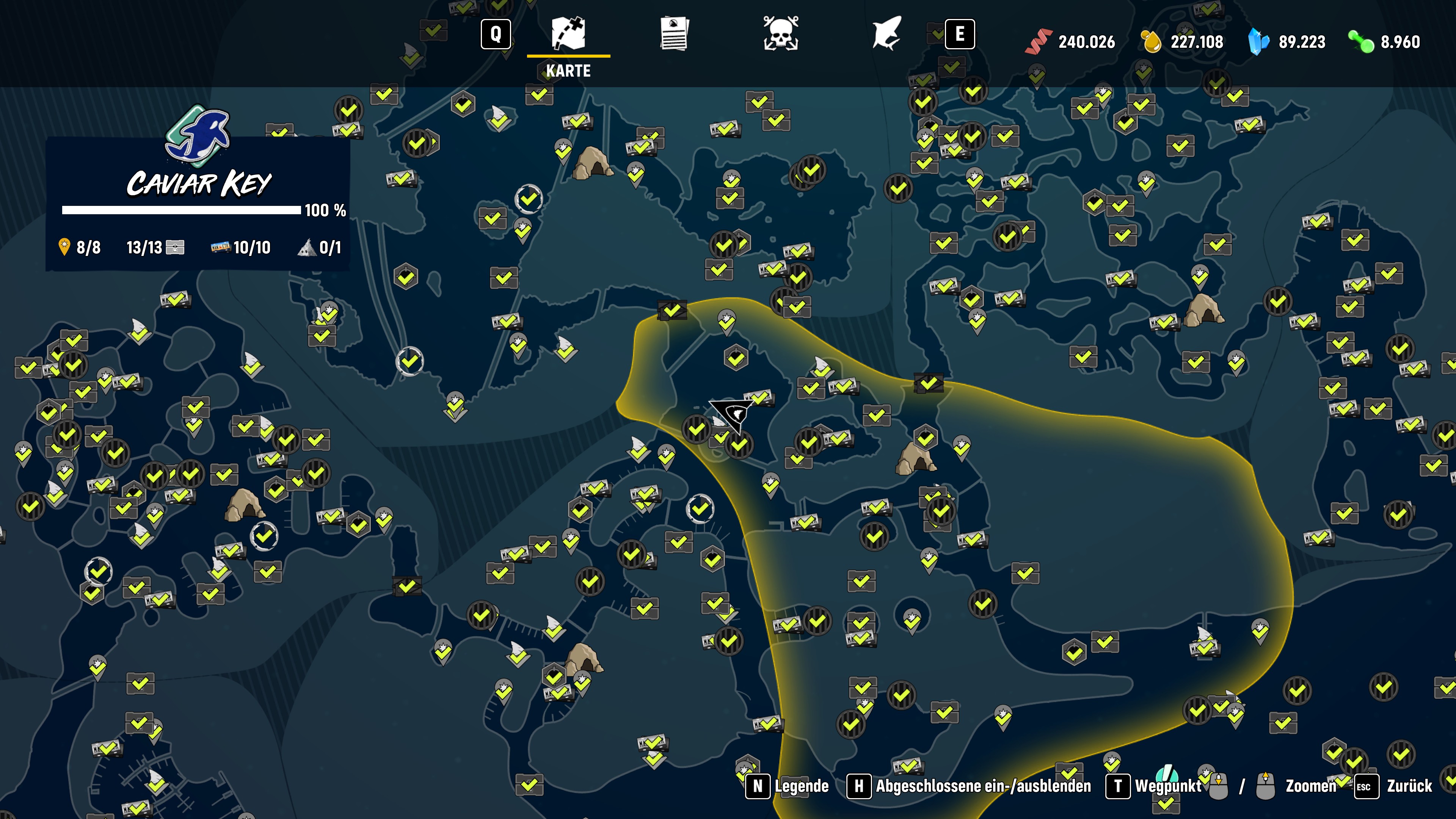 Maneater All Quest Map Location - Caviar Key - EA932D0