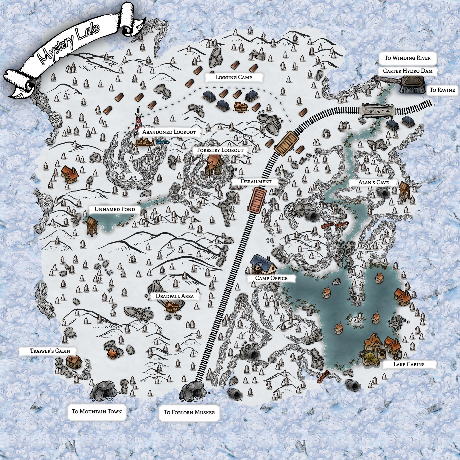 The Long Dark New generation of maps - Mystery Lake - DF39366