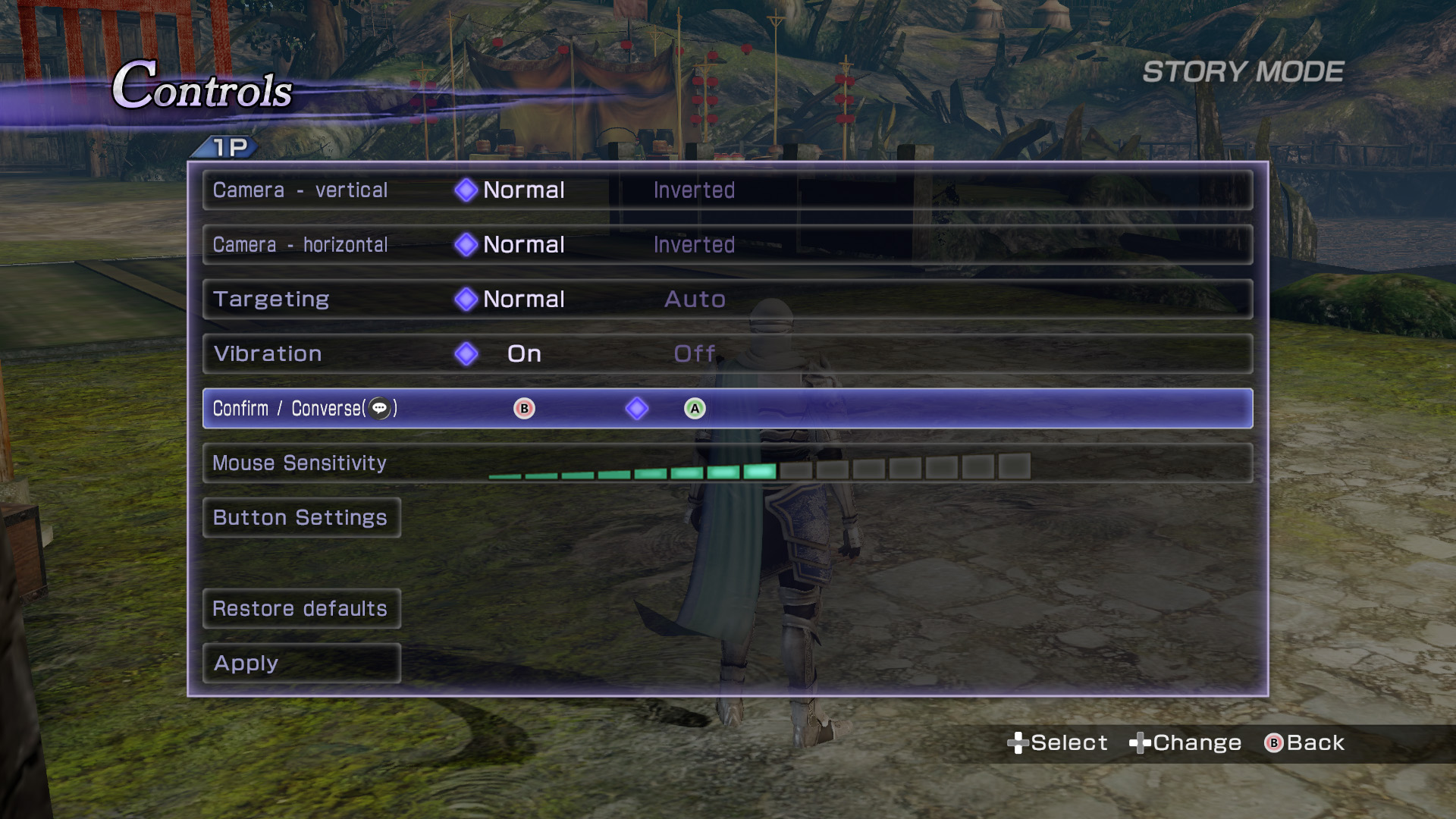 WARRIORS OROCHI 3 Ultimate Definitive Edition How to change the confirm button - After - A16558C