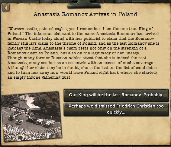 Hearts of Iron IV How to Make Anastasia Romanov the Queen of Poland? - Making Anastasia Romanov the Queen of Poland - B9FEBEA