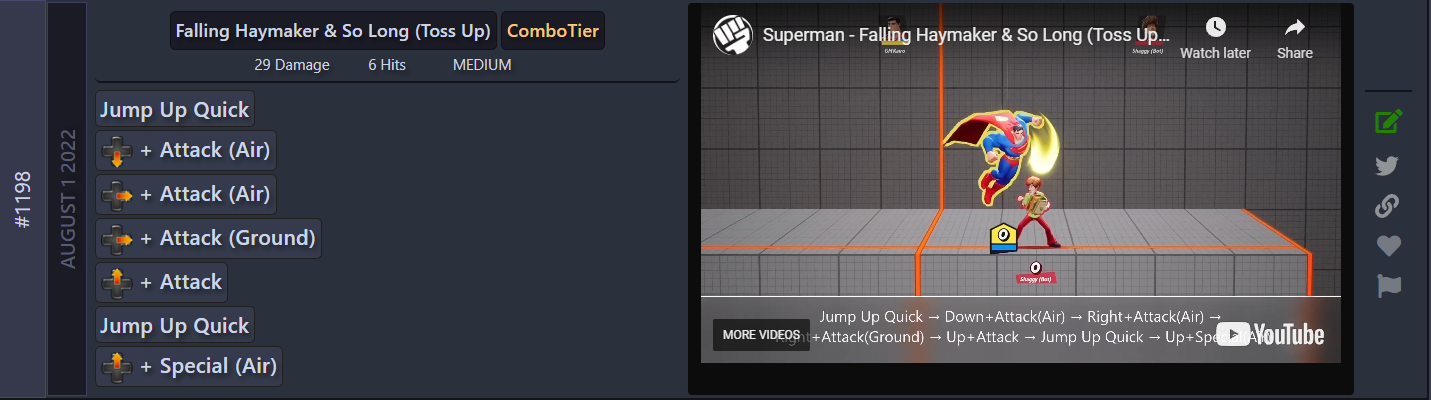 MultiVersus Best Combo Guide - Combo Sample 3 (Superman) - A5A0DEB