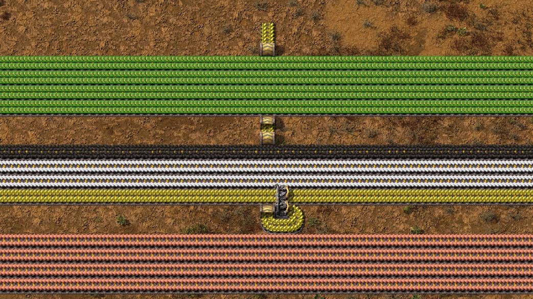 Factorio How to use a bus and basic factory expansion - Taking Resources off the Bus - 755CB4C